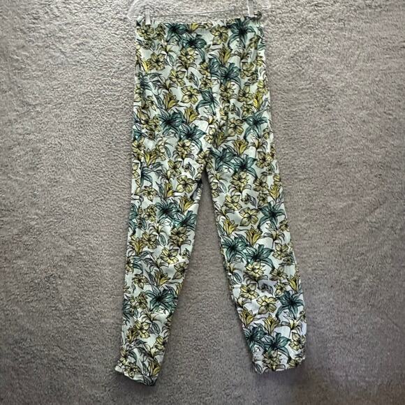 Beach Riot Women's Medium Floral Pants Wide Straight Leg Casual Tropical Summer - Picture 11 of 12
